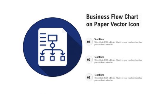 Business Flow Chart On Paper Vector Icon Ppt PowerPoint Presentation Show Ideas PDF