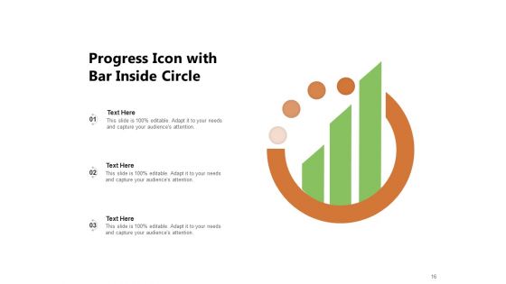 Business Growth Icon Progress Circle Arrow Ppt PowerPoint Presentation Complete Deck