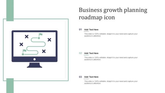 Business Growth Planning Roadmap Icon Structure PDF