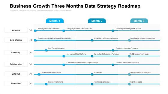 Business Growth Three Months Data Strategy Roadmap Ideas
