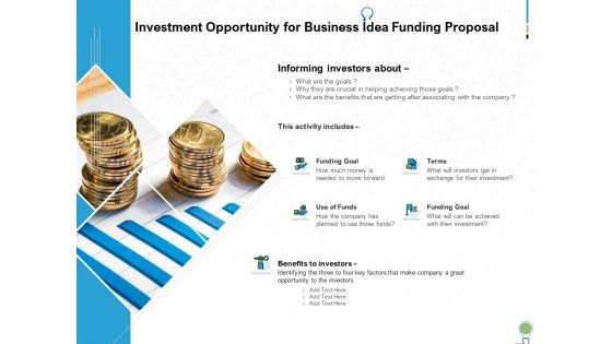 Business Idea Funding Proposal Ppt PowerPoint Presentation Complete Deck With Slides