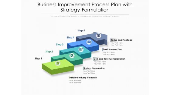 Business Improvement Process Plan With Strategy Formulation Ppt PowerPoint Presentation Infographics Graphics Download PDF