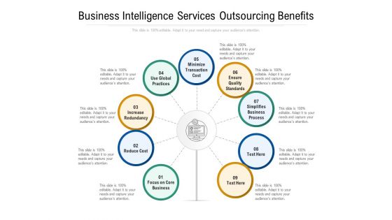 Business Intelligence Services Outsourcing Benefits Ppt PowerPoint Presentation Gallery Gridlines PDF