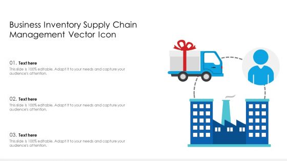 Business Inventory Supply Chain Management Vector Icon Ppt Gallery Slide Portrait PDF