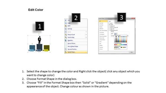 Business Man With Money Saving Options Powerpoint Template