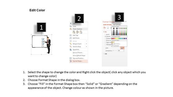 Business Man With Performance Checklist Powerpoint Template