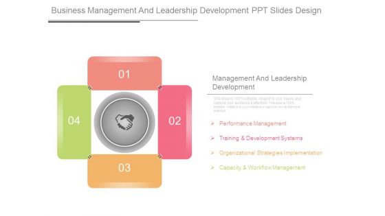 Business Management And Leadership Development Ppt Slides Design