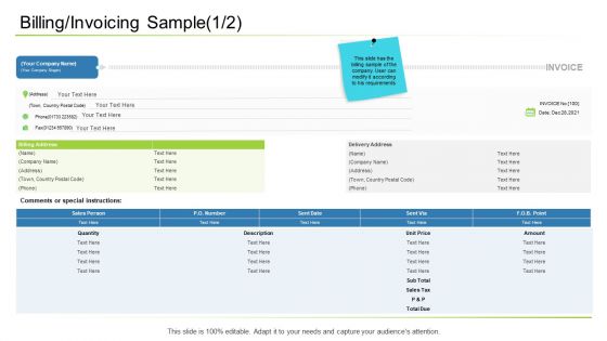 Business Management Billing Invoicing Sample Ppt File Mockup PDF
