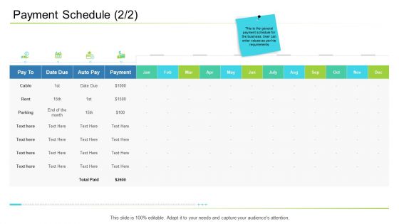 Business Management Payment Schedule Pay Ppt Infographic Template Display PDF