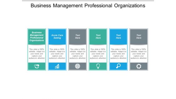 Business Management Professional Organizations Ppt PowerPoint Presentation Pictures Cpb
