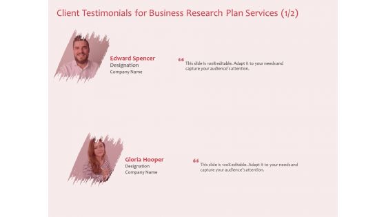 Business Management Research Client Testimonials For Business Research Plan Services Ppt Inspiration Examples PDF