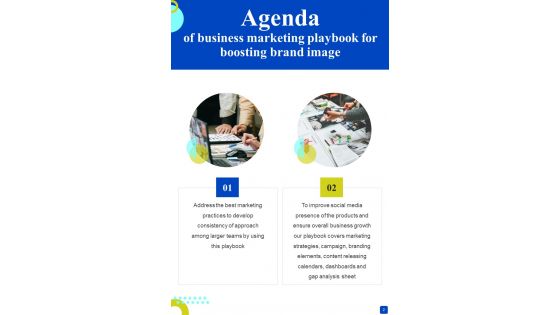 Business Marketing Playbook For Boosting Brand Template