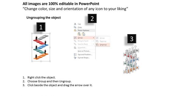 Business Men On Success Path Powerpoint Template