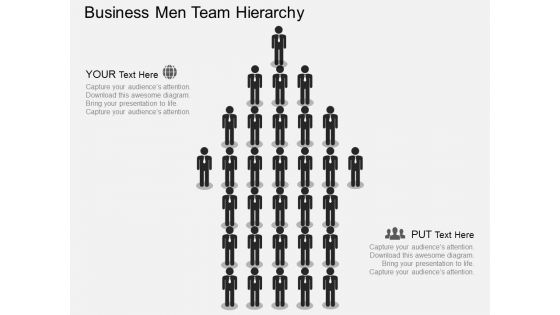 Business Men Team Hierarchy Powerpoint Template