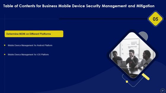 Business Mobile Device Security Management And Mitigation Ppt PowerPoint Presentation Complete Deck With Slides
