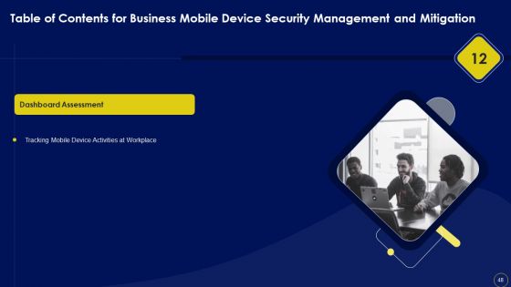 Business Mobile Device Security Management And Mitigation Ppt PowerPoint Presentation Complete Deck With Slides