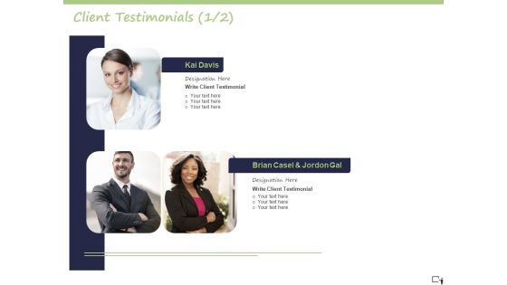 Business Model For E Tutoring Services Proposal Client Testimonials Communication Pictures PDF