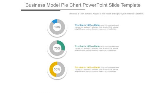Business Model Pie Chart Powerpoint Slide Template