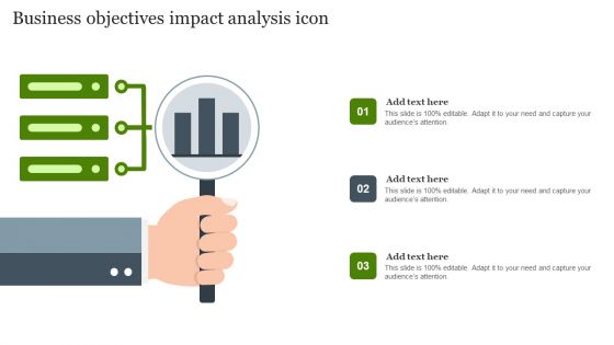 Business Objectives Impact Analysis Icon Themes PDF