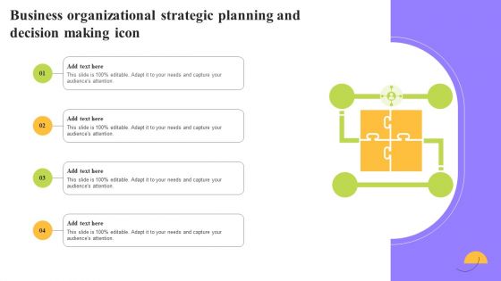 Business Organizational Strategic Planning And Decision Making Icon Ppt Inspiration Clipart Images PDF
