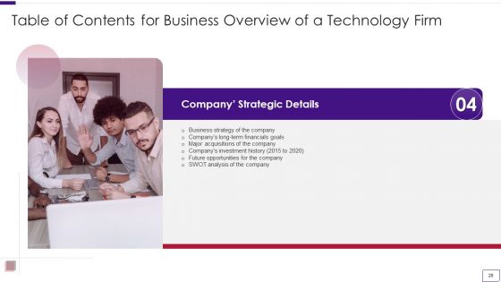 Business Overview Of A Technology Firm Ppt PowerPoint Presentation Complete With Slides