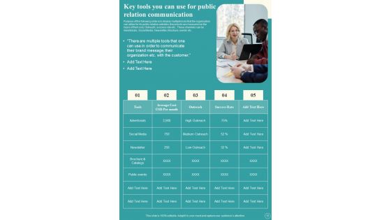 Business PR Communication Plan Template