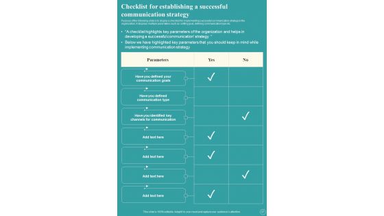 Business PR Communication Plan Template