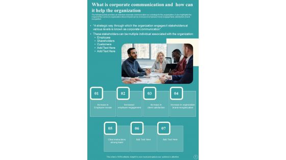 Business PR Communication Plan Template