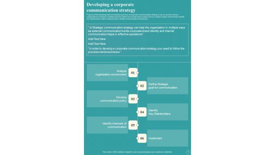 Business PR Communication Plan Template
