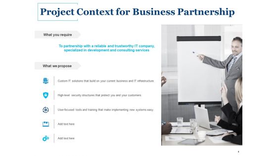 Business Partnership Proposal Ppt PowerPoint Presentation Complete Deck With Slides