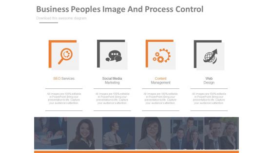Business Peoples For Digital Marketing Services Powerpoint Template