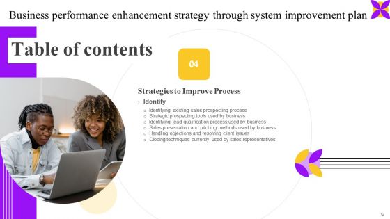 Business Performance Enhancement Strategy Through System Improvement Plan Ppt PowerPoint Presentation Complete Deck With Slides