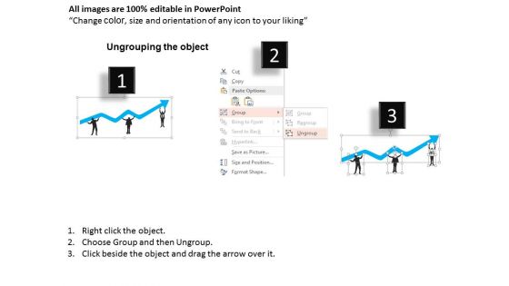 Business Person With Profit Growth Arrow Powerpoint Template