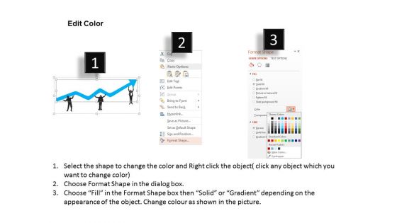 Business Person With Profit Growth Arrow Powerpoint Template
