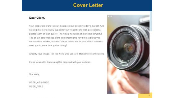 Business Photography Proposal Template Ppt PowerPoint Presentation Complete Deck With Slides