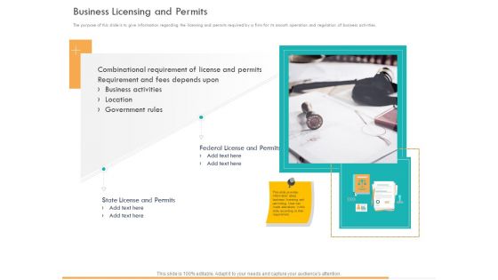 Business Planning And Strategy Playbook Business Licensing And Permits Ppt PowerPoint Presentation Infographic Template Portfolio PDF