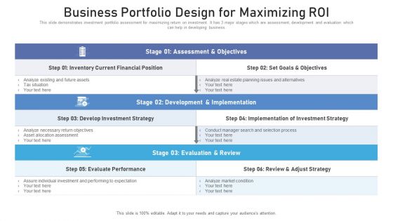 Business Portfolio Design For Maximizing Roi Ppt PowerPoint Presentation Layouts Background Designs PDF Business Portfolio Design For Maximizing Roi Ppt PowerPoint Presentation Layouts Background Designs PDF