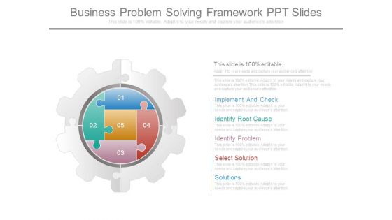 Business Problem Solving Framework Ppt Slides