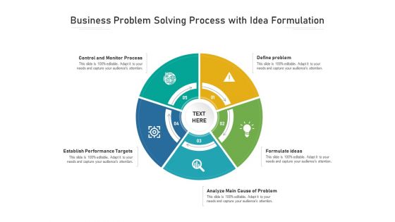 Business Problem Solving Process With Idea Formulation Ppt PowerPoint Presentation Gallery Aids PDF