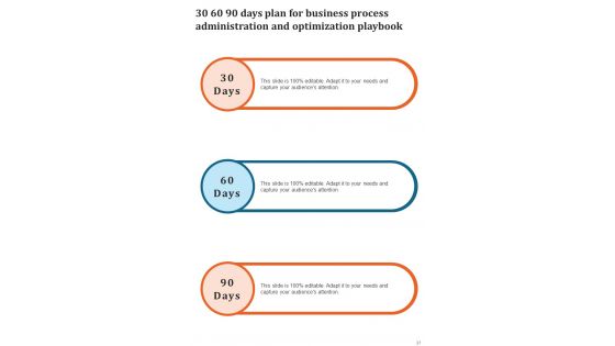 Business Process Administration And Optimization Playbook Template