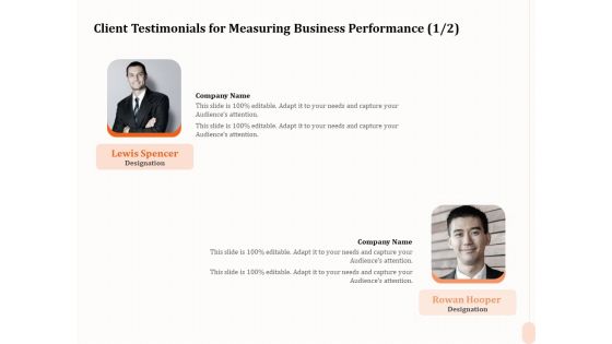 Business Process Performance Measurement Client Testimonials For Measuring Business Performance Elements PDF