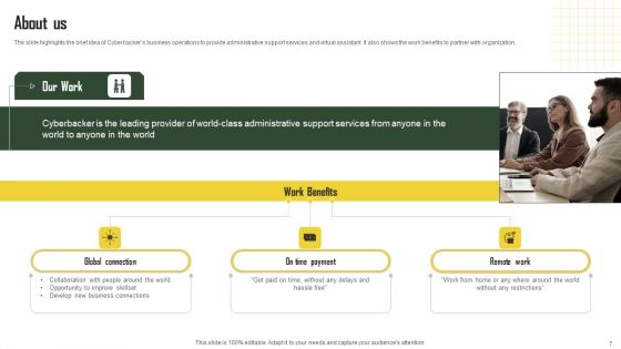 Business Profile For Virtual Assistant Solutions Firm Ppt PowerPoint Presentation Complete Deck With Slides