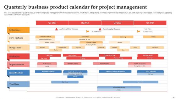 Business Project Management Calendar Ppt PowerPoint Presentation Complete Deck With Slides