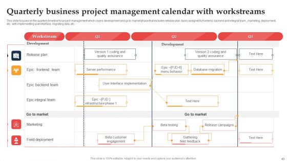 Business Project Management Calendar Ppt PowerPoint Presentation Complete Deck With Slides