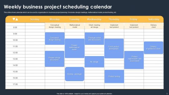 Business Project Scheduling Calendar Ppt PowerPoint Presentation Complete Deck With Slides
