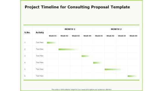 Business Project Timeline For Consulting Proposal Template Ppt Inspiration Rules PDF