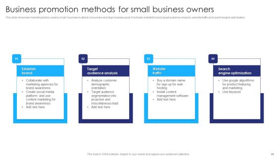 Business Promotion Methods Ppt PowerPoint Presentation Complete Deck With Slides