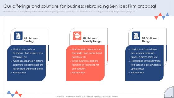 Business Rebranding Services Firm Proposal Ppt PowerPoint Presentation Complete Deck With Slides
