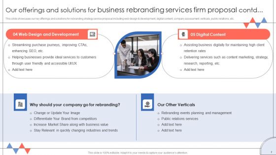 Business Rebranding Services Firm Proposal Ppt PowerPoint Presentation Complete Deck With Slides