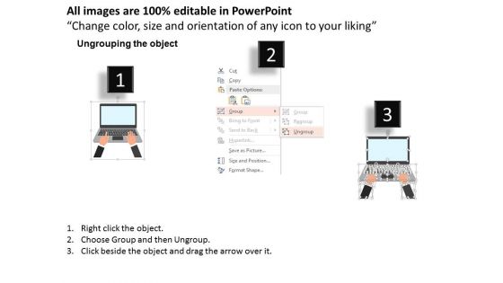Business Reports On Laptop Powerpoint Template